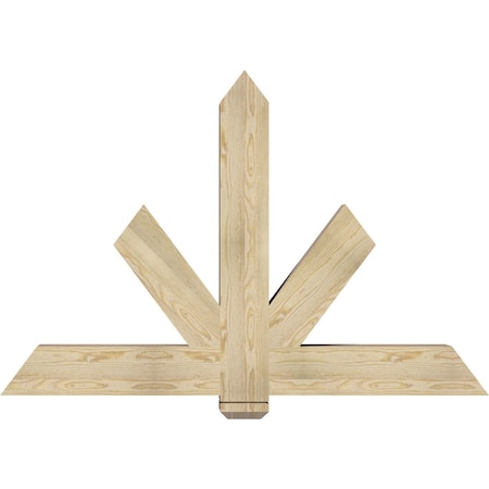 Ekena Millwork Kennewick Rough Sawn Timber Gable Bracket, Douglas Fir, 60"W x 40"H x 6"D x 6"F, 16/12 Pitch GBW060X40X0606KEN00RDF